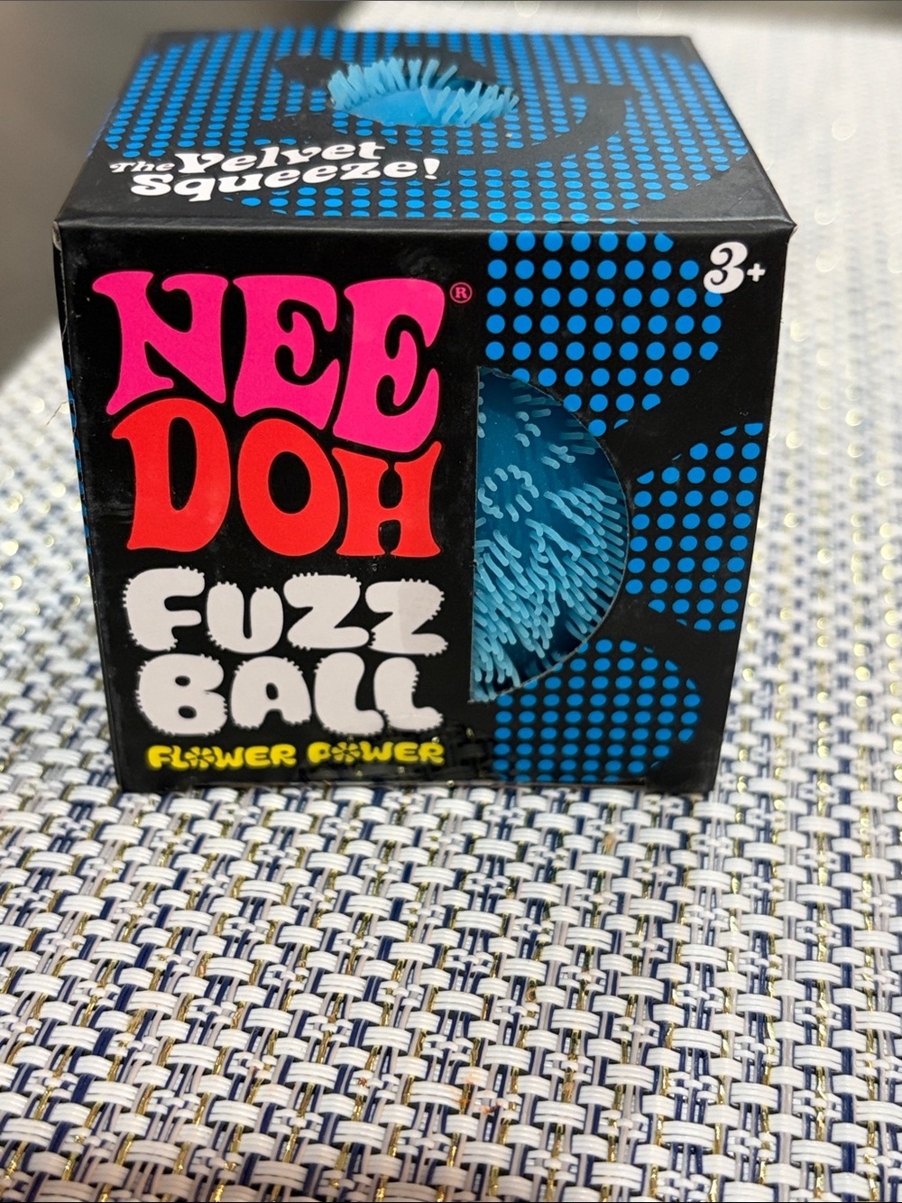 NEE DOH BLUE FUZZ Ball Kids Toy